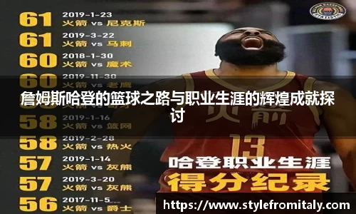 詹姆斯哈登的篮球之路与职业生涯的辉煌成就探讨